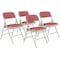 National Public Seating Fabric Triple Brace Double Hinge Folding Chair, Wine, PK4 2308 - alternate 1